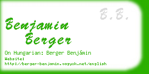 benjamin berger business card