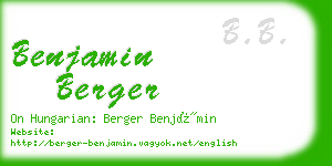 benjamin berger business card